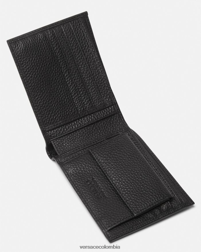 hombres cartera plegable con logo Versace negro 2RP40F2476 accesorios