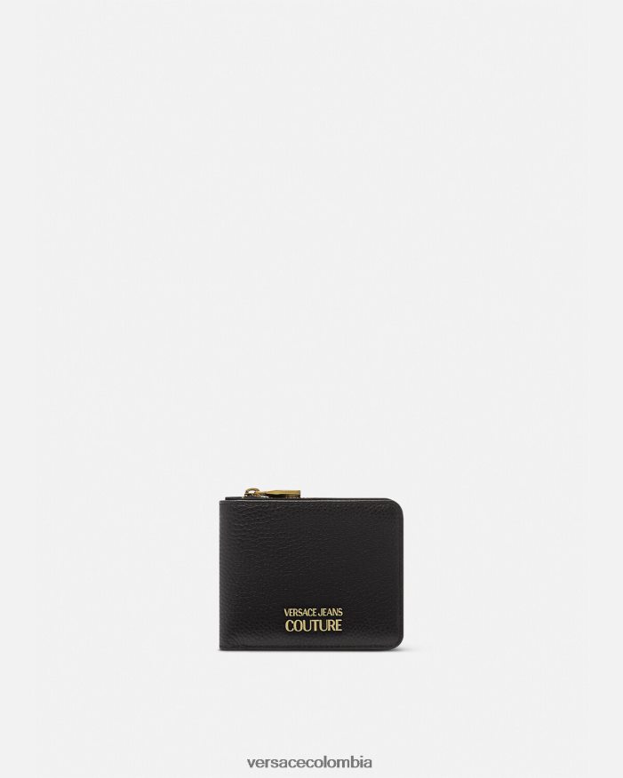 hombres cartera plegable con logo y broche Versace negro 2RP40F2474 accesorios
