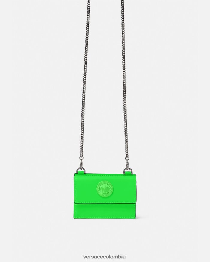hombres tarjetero con medusa biggie Versace verde 2RP40F1644 accesorios
