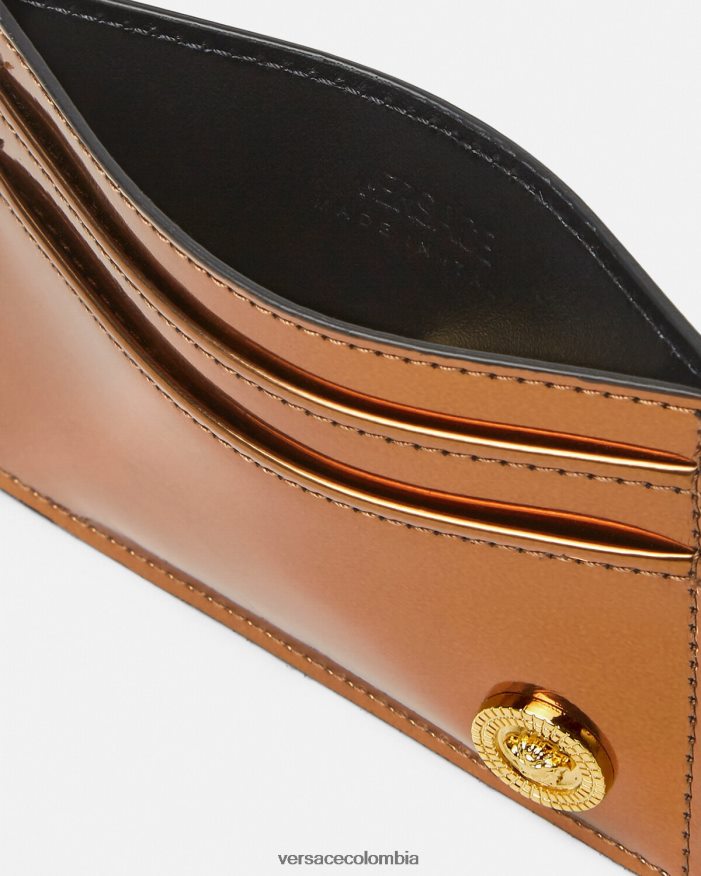 hombres tarjetero con patente Medusa Biggie Versace caramelo 2RP40F1650 accesorios