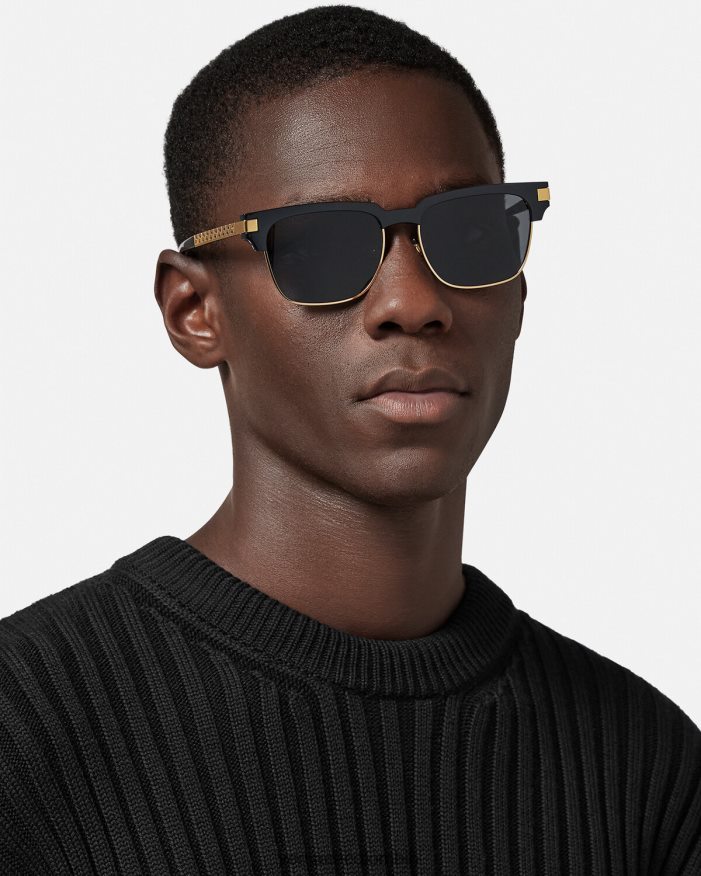 hombres gafas de sol greca Versace negro 2RP40F1680 accesorios