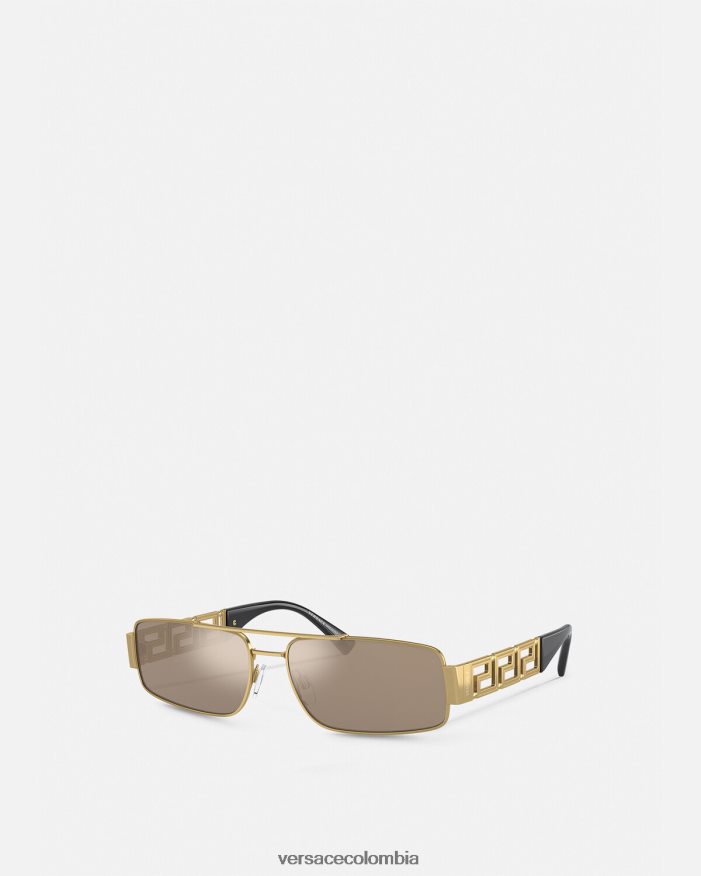hombres gafas de sol greca Versace oro 2RP40F1677 accesorios