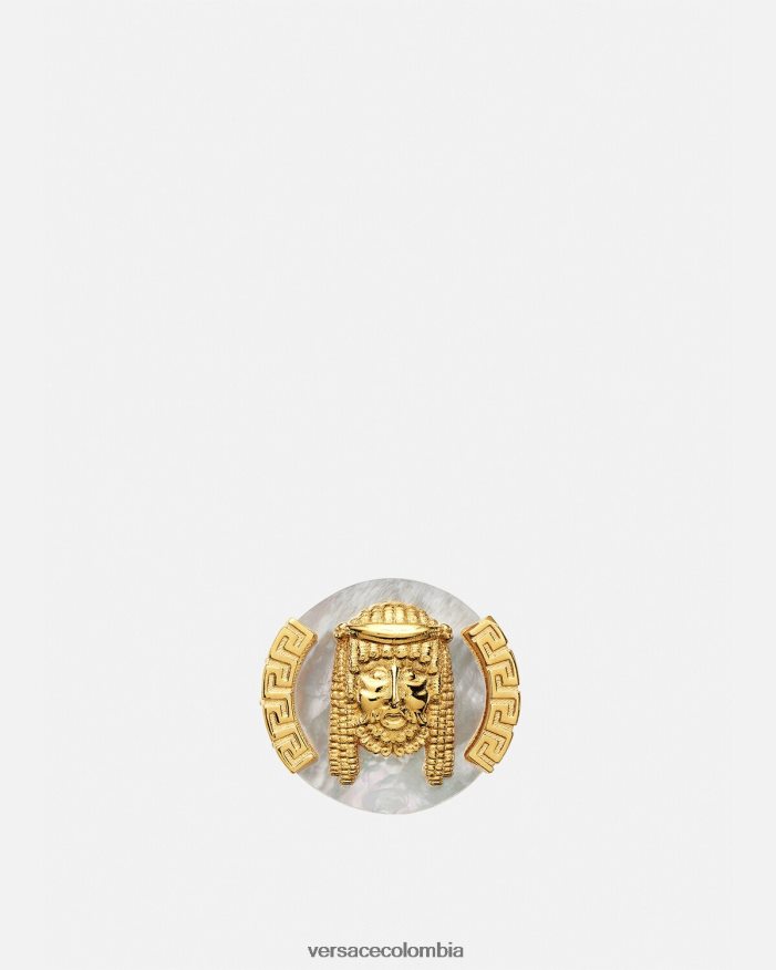hombres anillo de nácar la maschera Versace blanco 2RP40F1695 accesorios