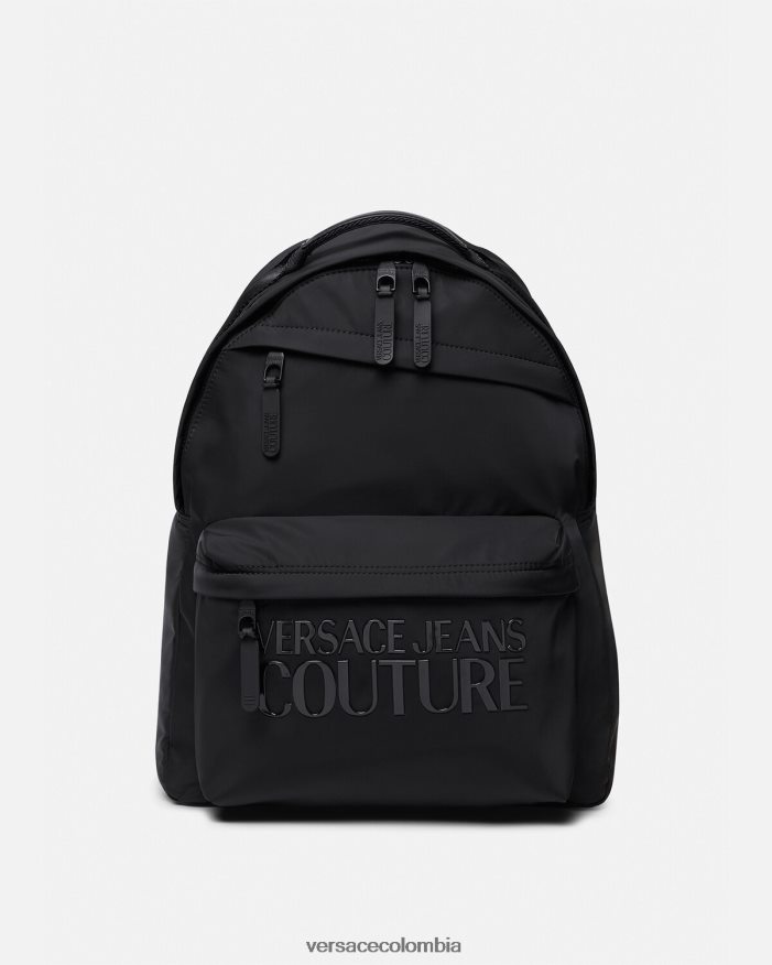 hombres mochila de alta costura con logo Versace negro 2RP40F2490 accesorios