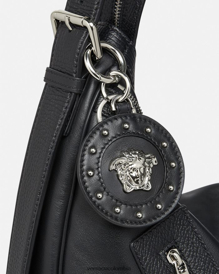 hombres llavero con tachuelas de medusa Versace negro 2RP40F1663 accesorios