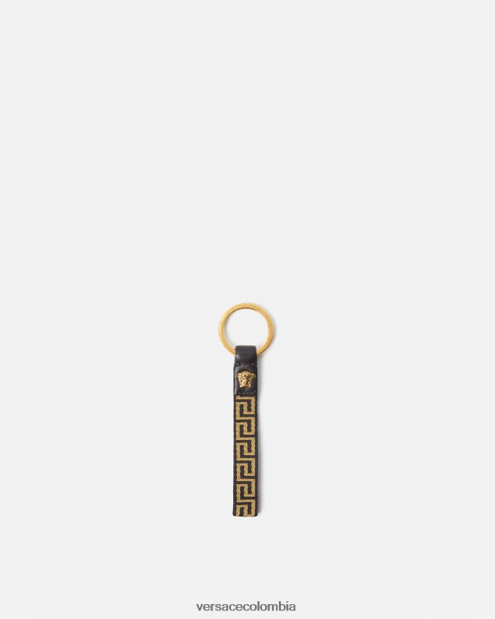 hombres llavero greca Versace oro negro 2RP40F1656 accesorios
