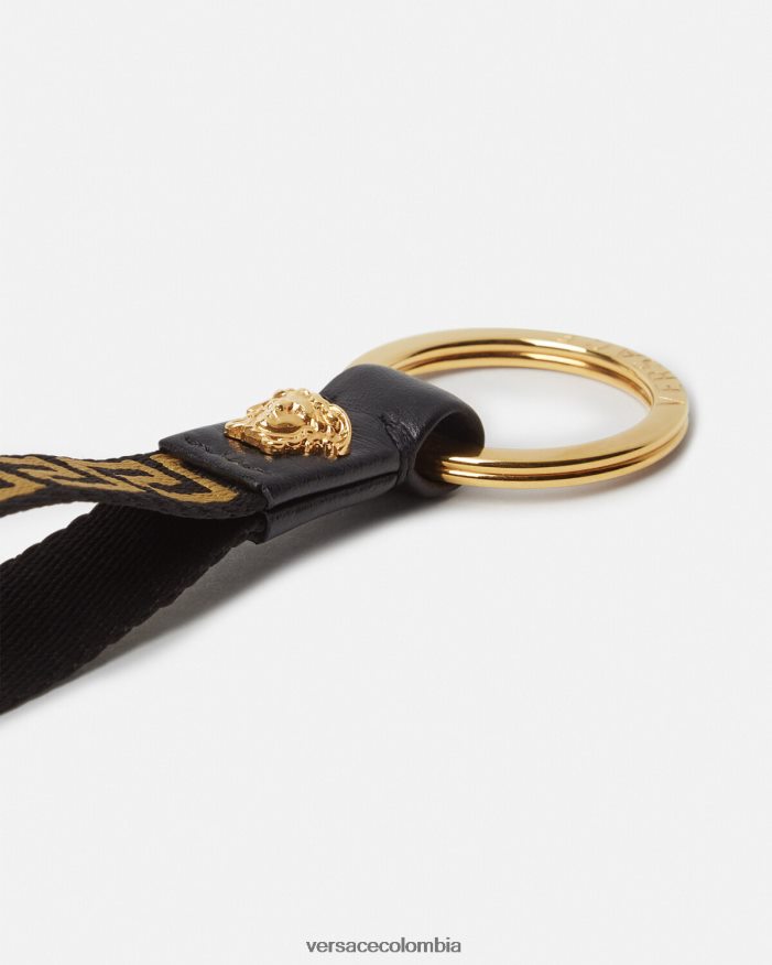 hombres llavero greca Versace oro negro 2RP40F1656 accesorios