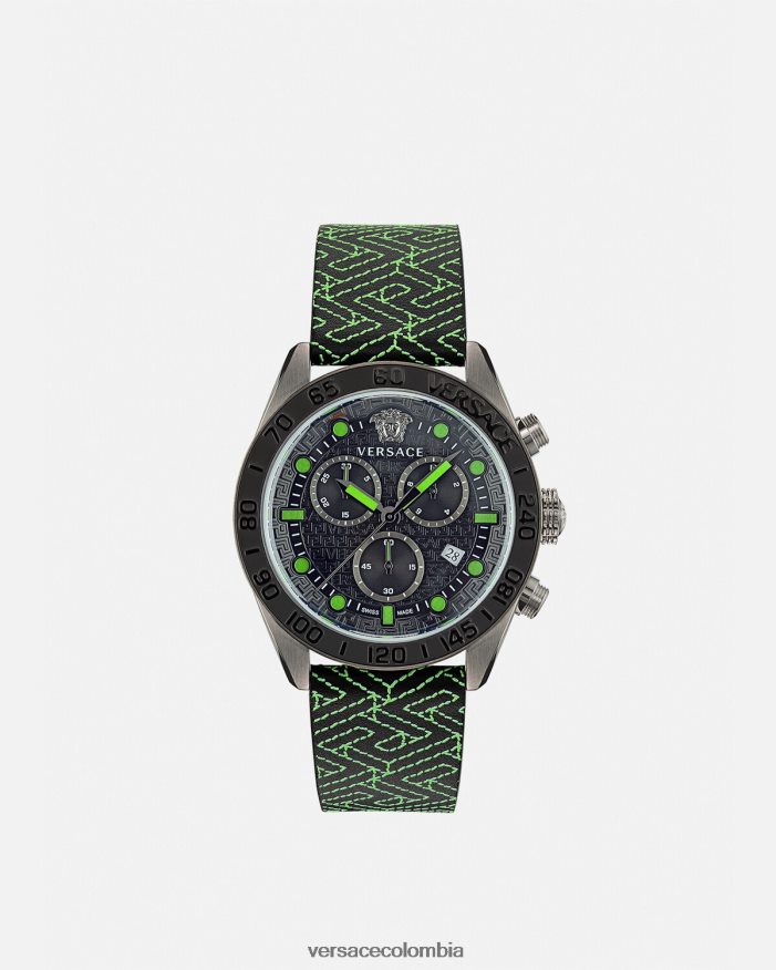 hombres reloj crono greca dome Versace pnul 2RP40F1706 accesorios