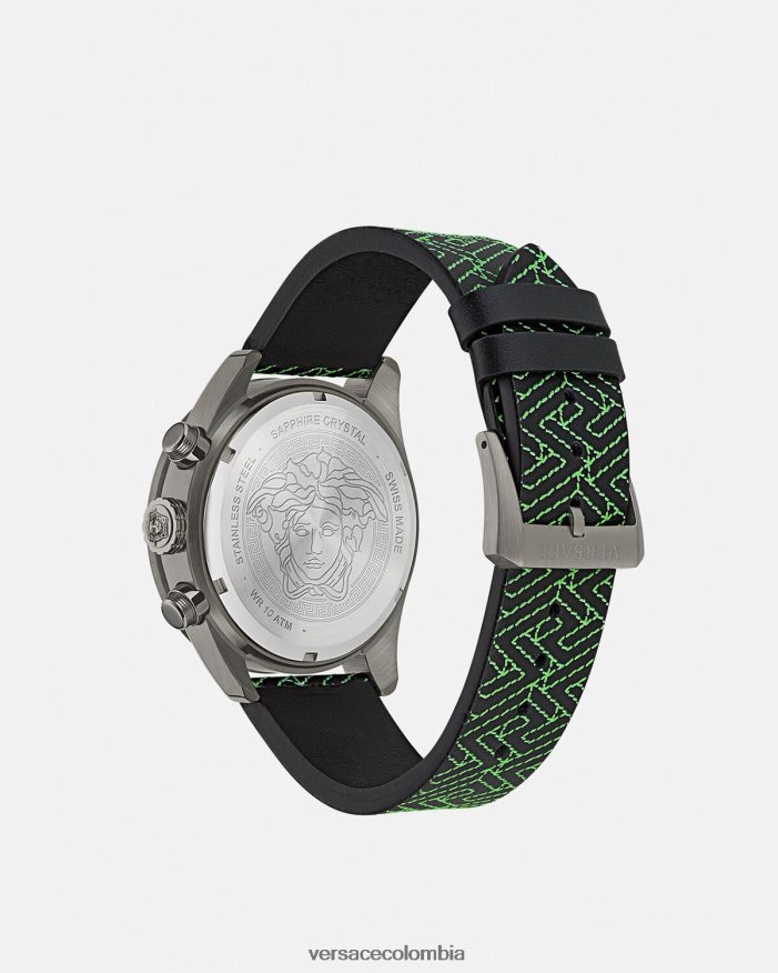 hombres reloj crono greca dome Versace pnul 2RP40F1706 accesorios
