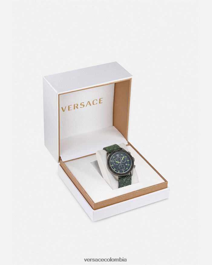 hombres reloj crono greca dome Versace pnul 2RP40F1706 accesorios