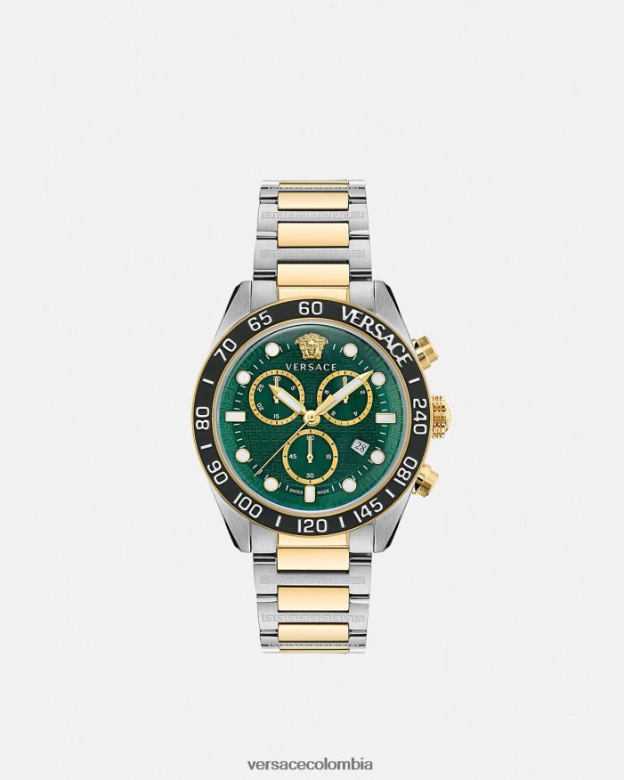 hombres reloj crono greca dome Versace pnul 2RP40F1707 accesorios