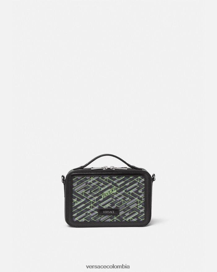 hombres bolso bandolera pequeño con firma la greca Versace imprimir 2RP40F1478 bolsas