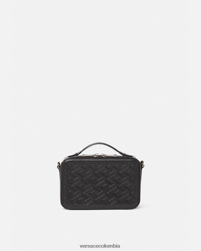 hombres bolso bandolera pequeño con firma la greca Versace negro 2RP40F1479 bolsas
