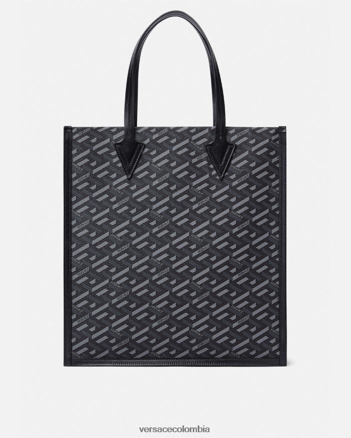 hombres bolso tote alto con firma la greca Versace imprimir 2RP40F1477 bolsas
