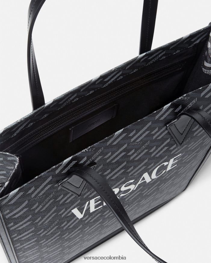 hombres bolso tote alto con firma la greca Versace imprimir 2RP40F1477 bolsas