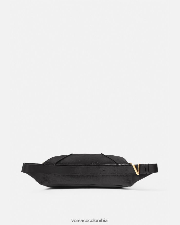 hombres riñonera con logo V Greca Versace negro 2RP40F1491 bolsas