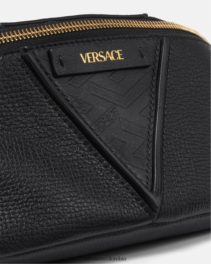 hombres riñonera con logo V Greca Versace negro 2RP40F1491 bolsas