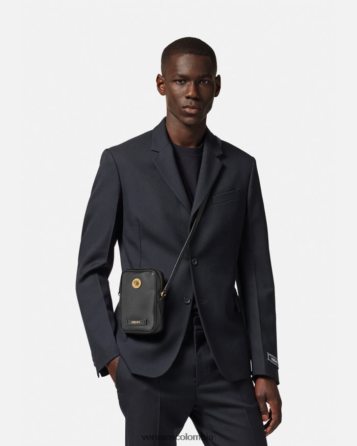 hombres bandolera pequeña con Medusa Biggie Versace negro 2RP40F1465 bolsas