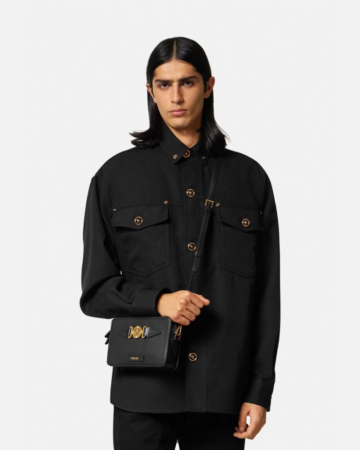 hombres bolso messenger pequeño con Medusa Biggie Versace negro 2RP40F1464 bolsas