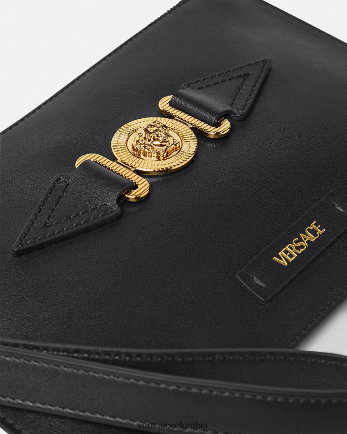 hombres bolso shopper pequeño con medusa biggie Versace negro 2RP40F1463 bolsas