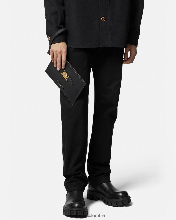 hombres bolso shopper pequeño con medusa biggie Versace negro 2RP40F1463 bolsas