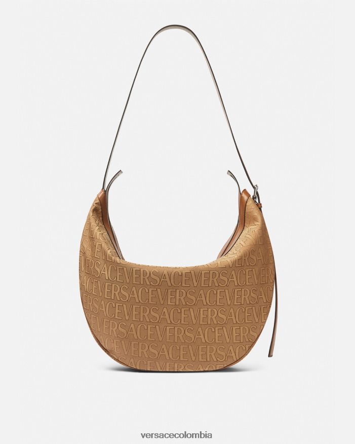 hombres bolso hobo grande con repetición en toda la prenda Versace marrón 2RP40F1499 bolsas