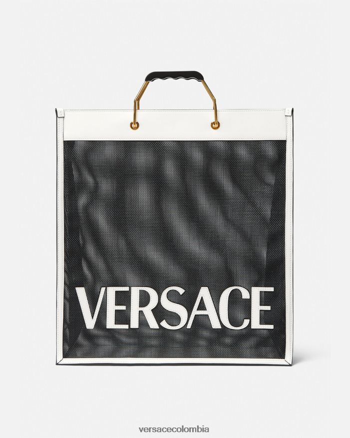 hombres bolso de mano comprador Versace blanco negro 2RP40F1508 bolsas