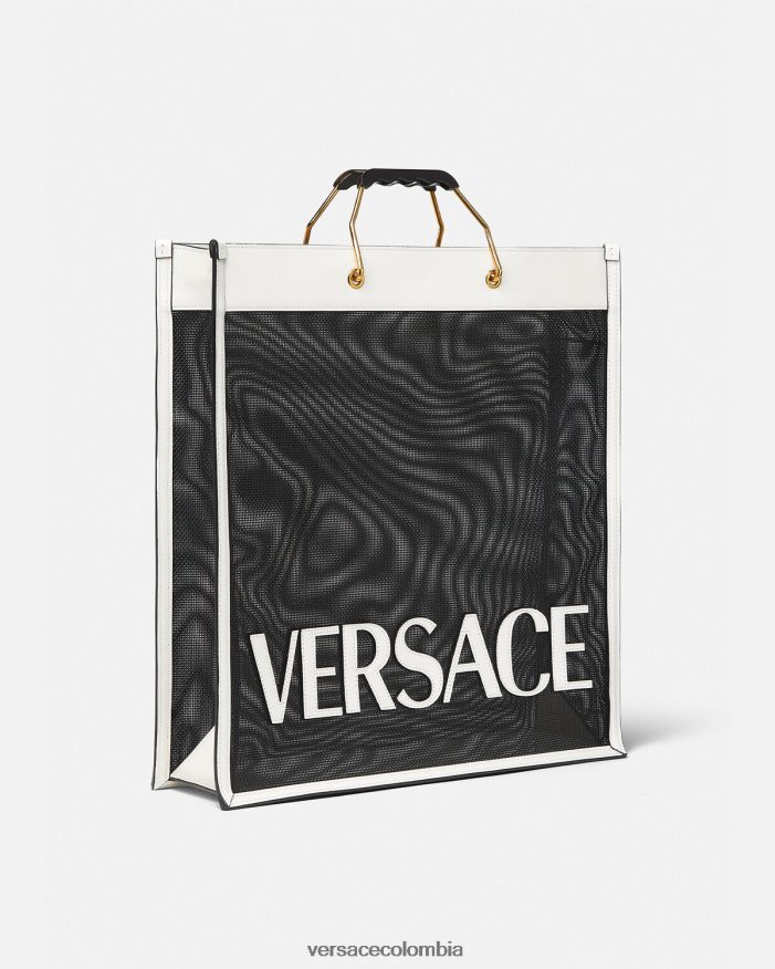 hombres bolso de mano comprador Versace blanco negro 2RP40F1508 bolsas