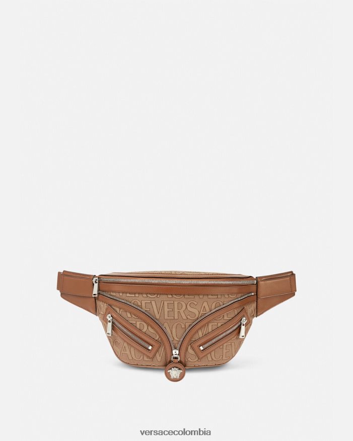 hombres riñonera estilo hobo con repetición en toda la prenda Versace marrón 2RP40F1503 bolsas