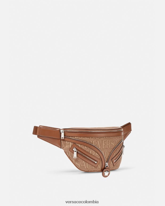 hombres riñonera estilo hobo con repetición en toda la prenda Versace marrón 2RP40F1503 bolsas