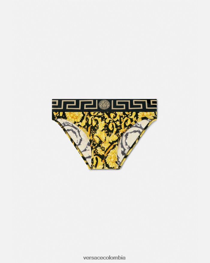 hombres calzoncillos barrocos Versace negro 2RP40F1769 ropa interior y ropa de playa