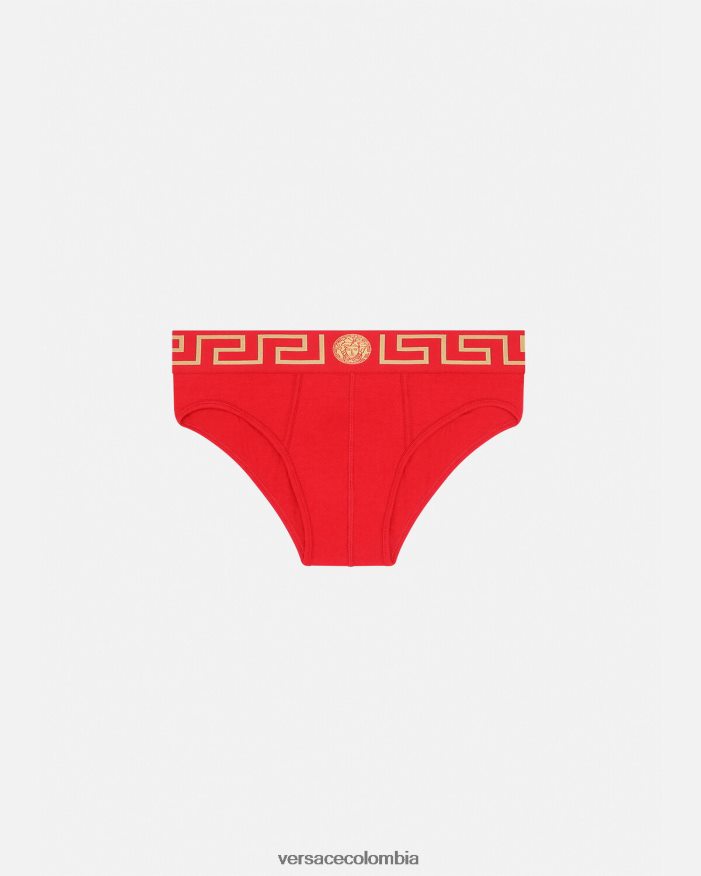 hombres calzoncillos con borde de greca Versace rojo 2RP40F1788 ropa interior y ropa de playa