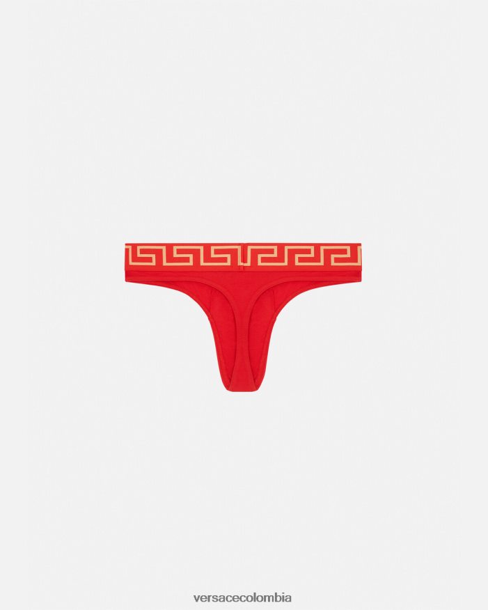 hombres tanga con borde de greca Versace rojo 2RP40F1771 ropa interior y ropa de playa