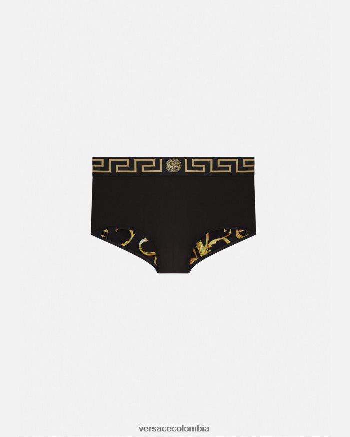 hombres bañador con borde de greca Versace negro 2RP40F1807 ropa interior y ropa de playa