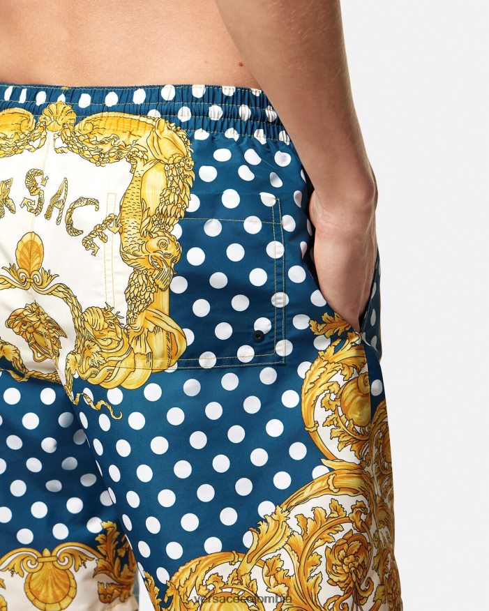 hombres bañadores con diseño barroco de conchas marinas Versace imprimir 2RP40F1802 ropa interior y ropa de playa