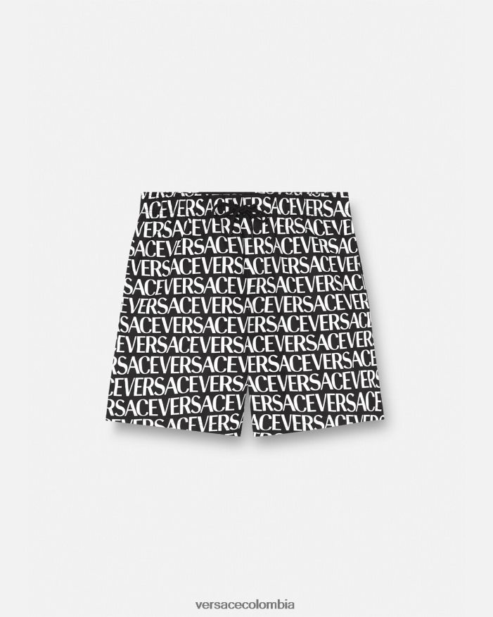 hombres bañadores integrales Versace negro y estampado 2RP40F1803 ropa interior y ropa de playa
