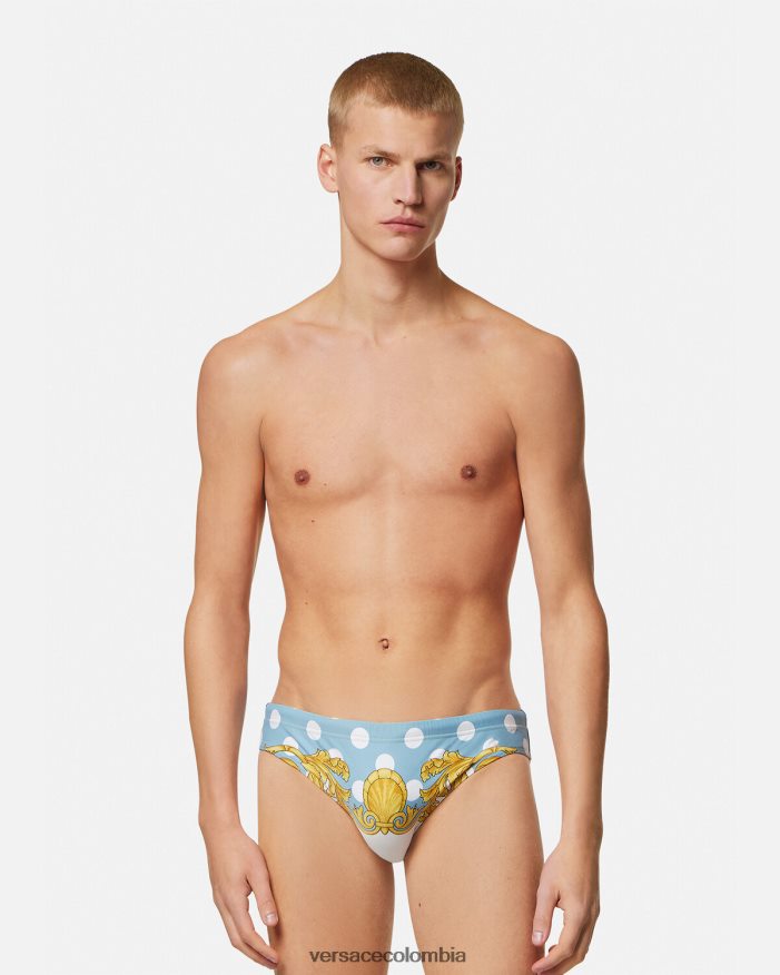 hombres calzoncillos de baño con diseño barroco de conchas marinas Versace imprimir 2RP40F1801 ropa interior y ropa de playa