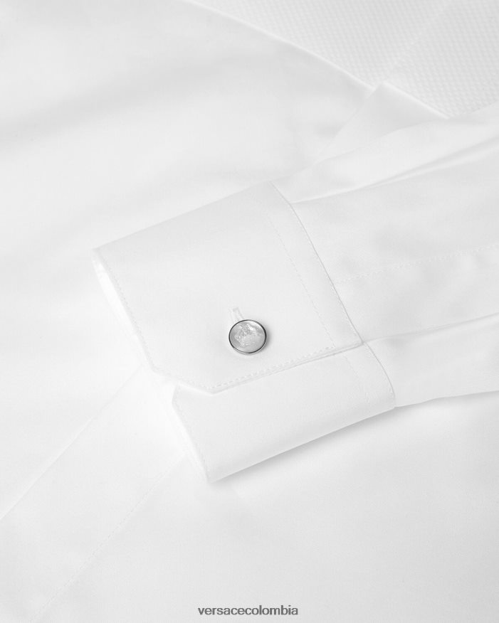 hombres camisa de esmoquin formal Versace blanco 2RP40F1301 ropa