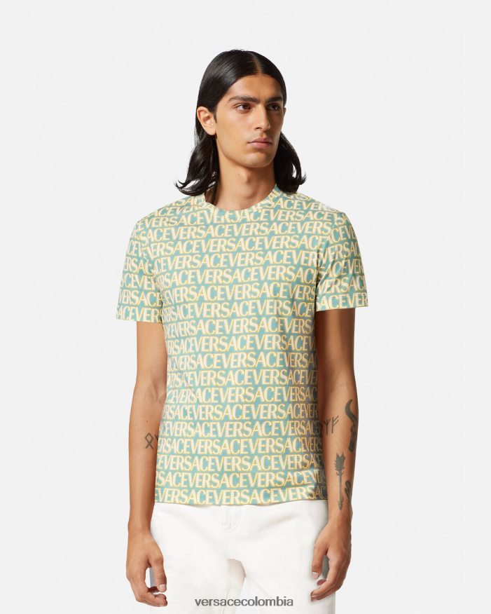 hombres camiseta por toda la prenda Versace imprimir 2RP40F1354 ropa