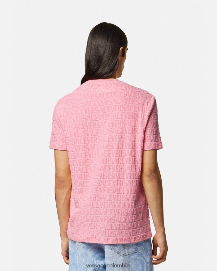 hombres camiseta tipo toalla Versace un color 2RP40F1353 ropa