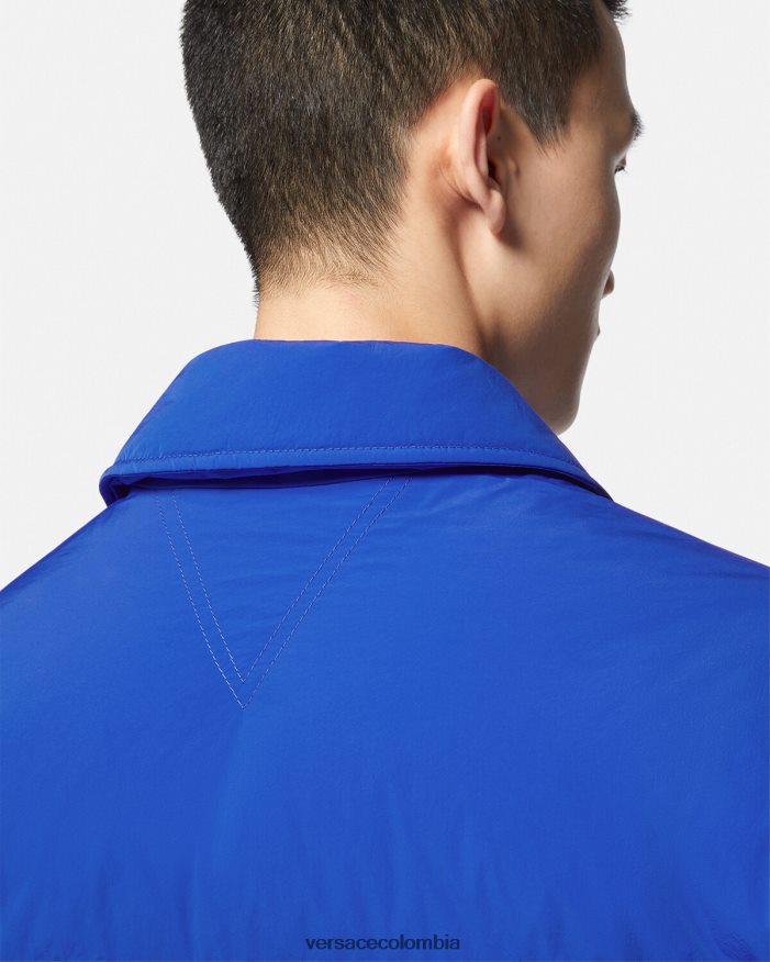 hombres chaqueta acolchada con medusa Versace azul 2RP40F1253 ropa