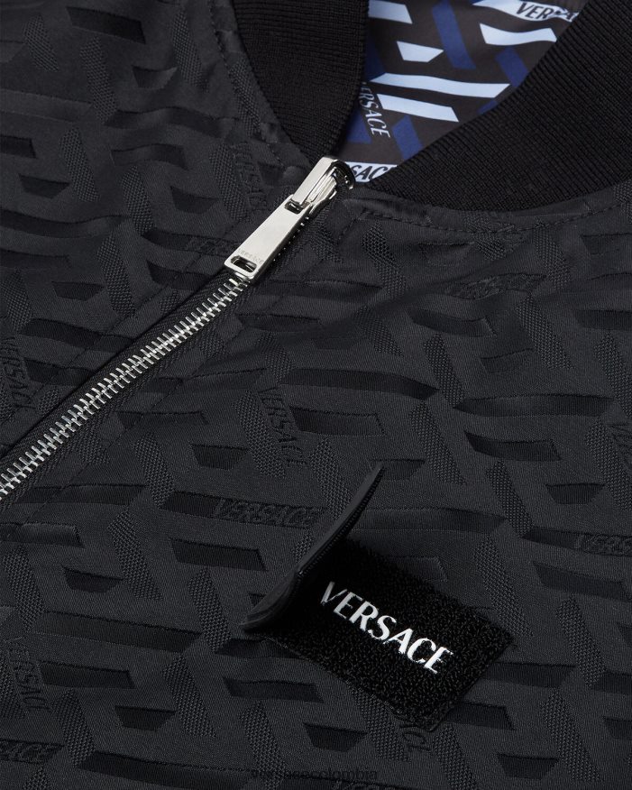 hombres chaqueta bomber reversible la greca Versace negro 2RP40F1246 ropa