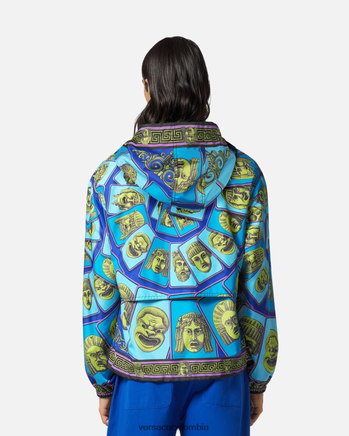 hombres chaqueta cortavientos le maschere Versace imprimir 2RP40F1235 ropa