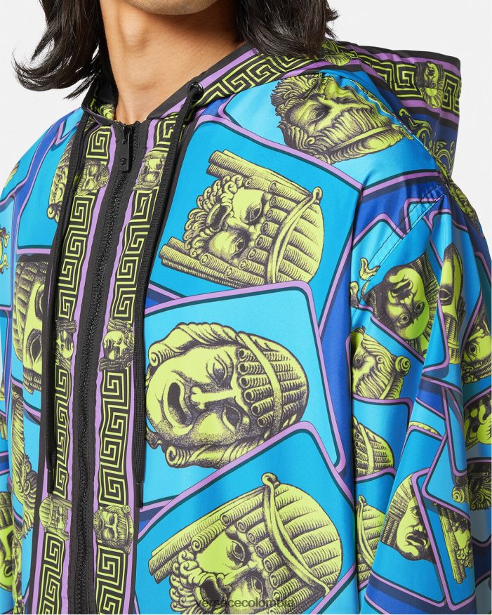 hombres chaqueta cortavientos le maschere Versace imprimir 2RP40F1235 ropa