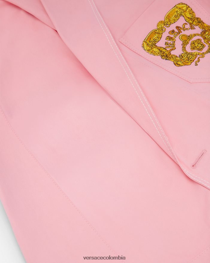 hombres blazer barroco con conchas marinas Versace rosa 2RP40F1268 ropa
