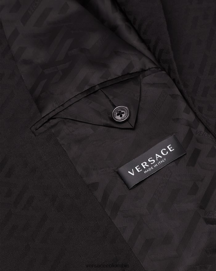 hombres blazer de sastre la greca Versace negro 2RP40F1264 ropa