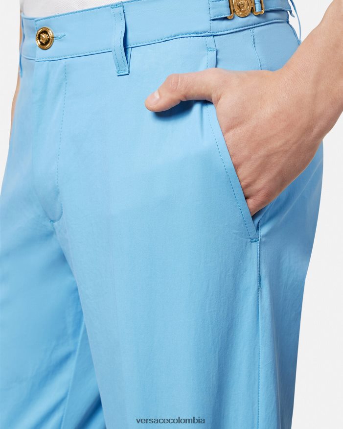 hombres pantalones grandes de medusa Versace azul claro 2RP40F1267 ropa