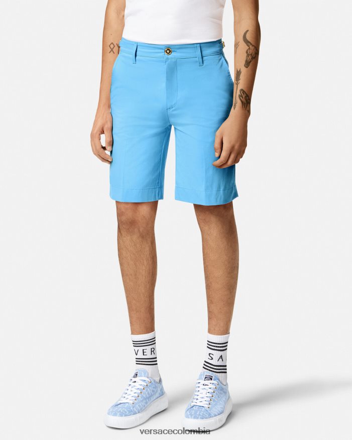 hombres bermudas con medusa biggie Versace azul claro 2RP40F1445 ropa