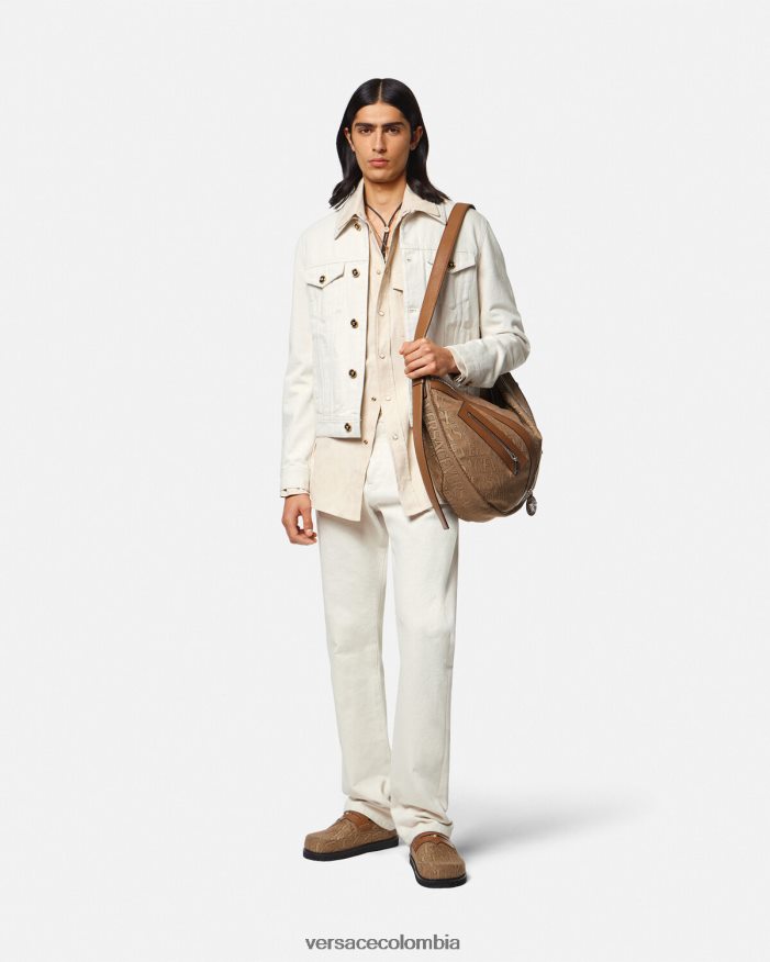 hombres jeans con medusa biggie Versace blanco 2RP40F1444 ropa