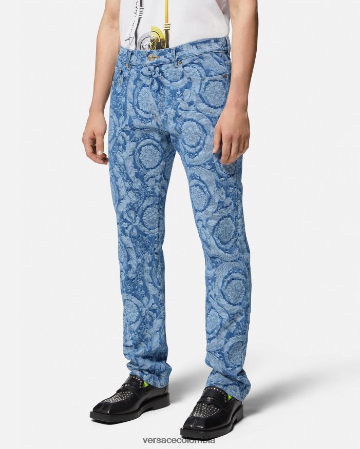 hombres jeans con silueta barroca Versace Plano 2RP40F1448 ropa